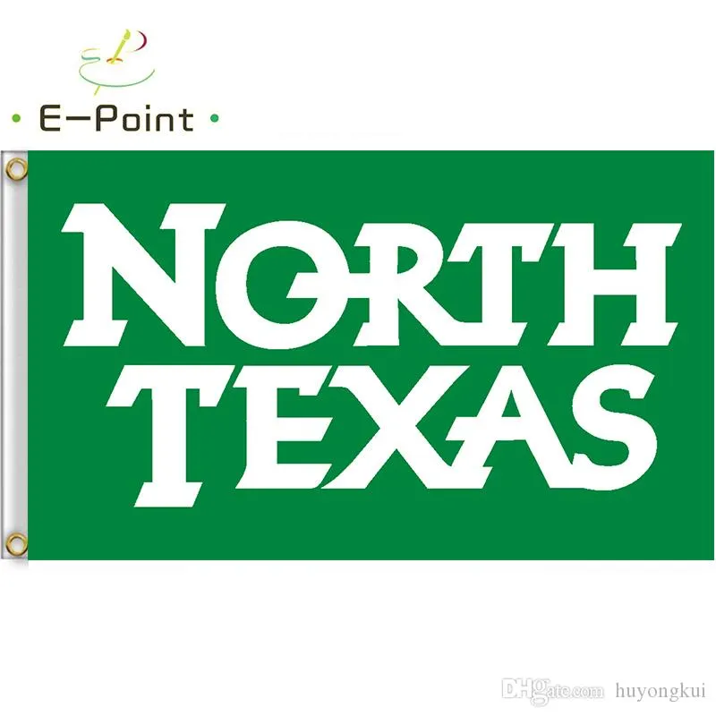 Ncaa North Texas Mean Green Polyester Flag Banner