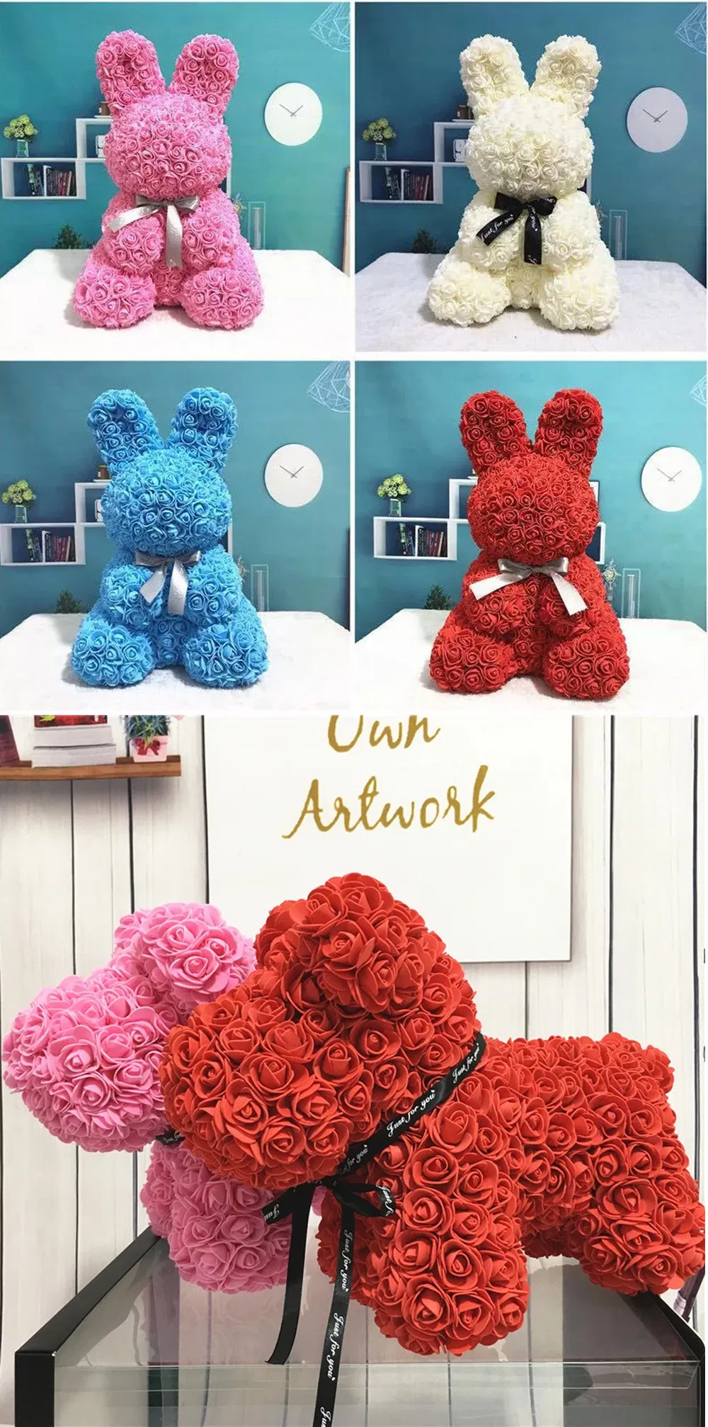 Newly Designed Artificial Foam Flower Valentine′s Day Gift Immortal Simulation Mini Rose Bouquet Simulation Flower