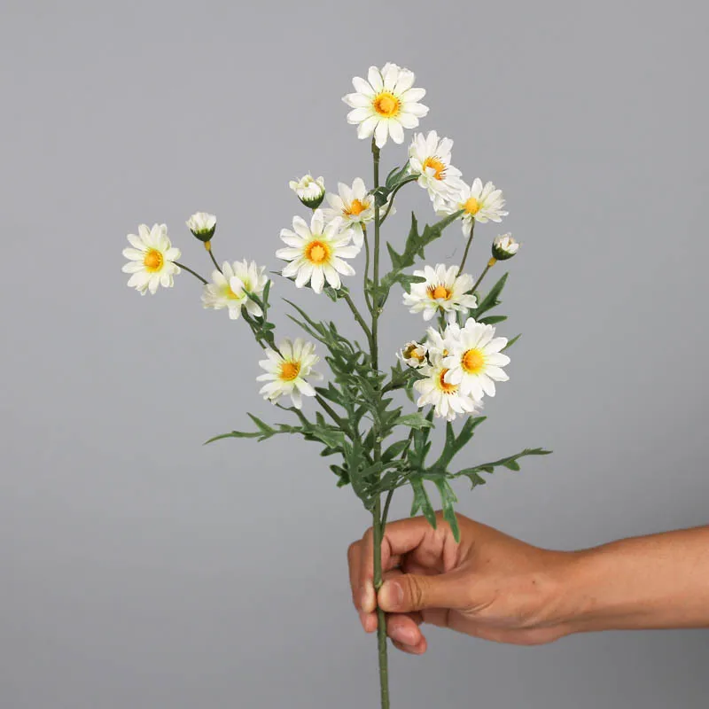 Office Home Decoration Colorful Artificial Lilac Wild Daisy Table Arrangement