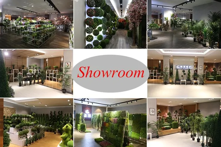 Outdoor Decoration Artificial Bonsai Tree Large Greenery with Pot Three Ball Bonsai for Garden Decor