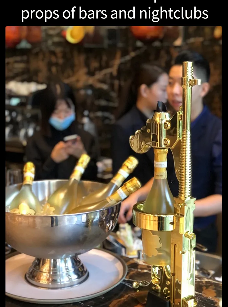 Party Wedding Stainless Steel Champagne Gun with Different Color