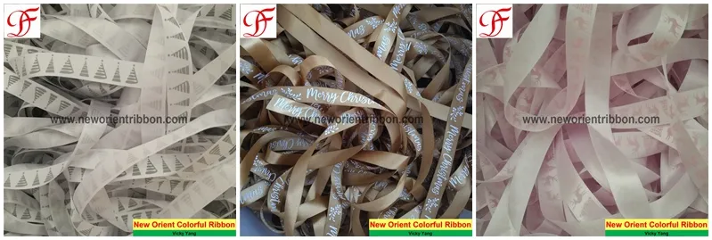 Polyester Printing Double/Single Face Satin Ribbon Sheer Organza Ribbon Taffeta Gingham Hemp Ribbon Metallic Ribbon for Gifts/Christmas/Xmas/Packing/Wrapping