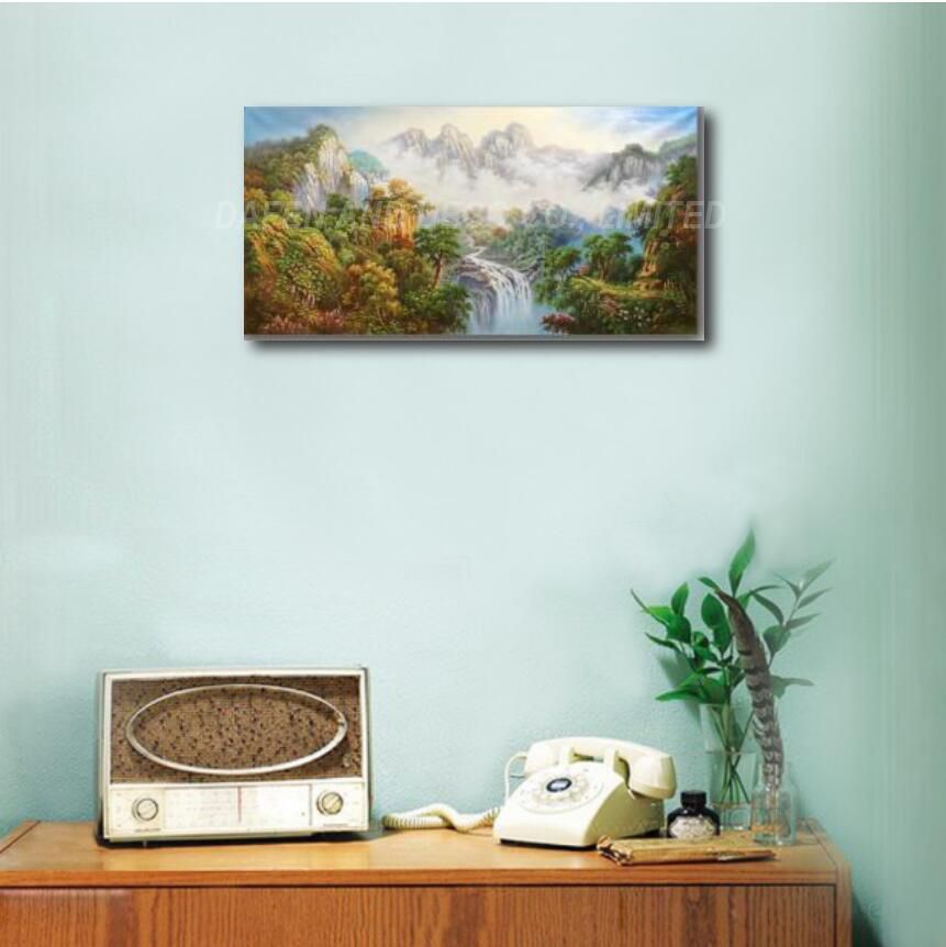 The Mountain Waterfalls on Decorative Painting