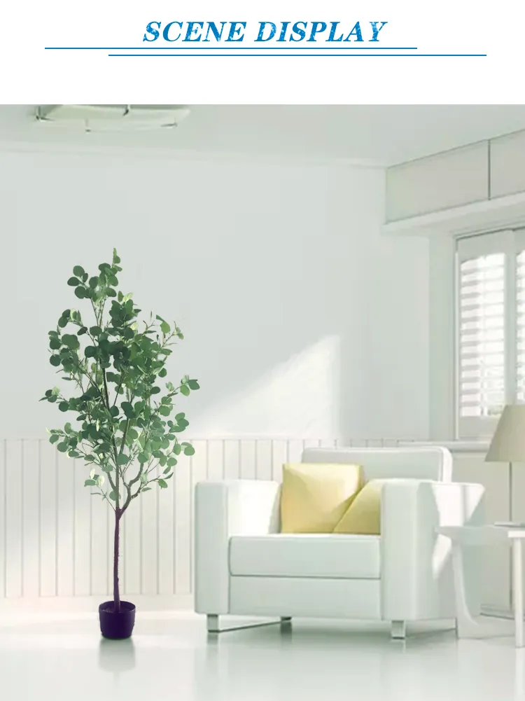 Wholesale Fake Zamioculcas Zamiifolia Potted Trees Artificial Plant Eucalyptus Tree