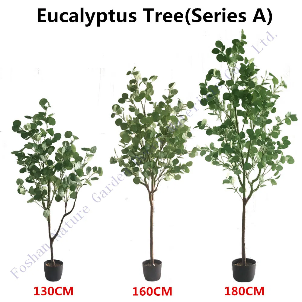 Wholesale Fake Zamioculcas Zamiifolia Potted Trees Artificial Plant Eucalyptus Tree