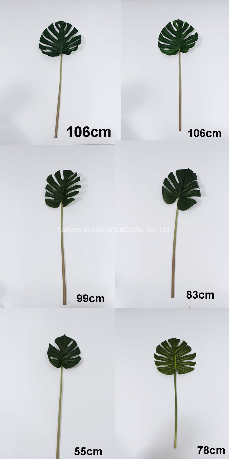 Wholesale Plastic Artificial Monstera Plant Leaves for Home Decoration