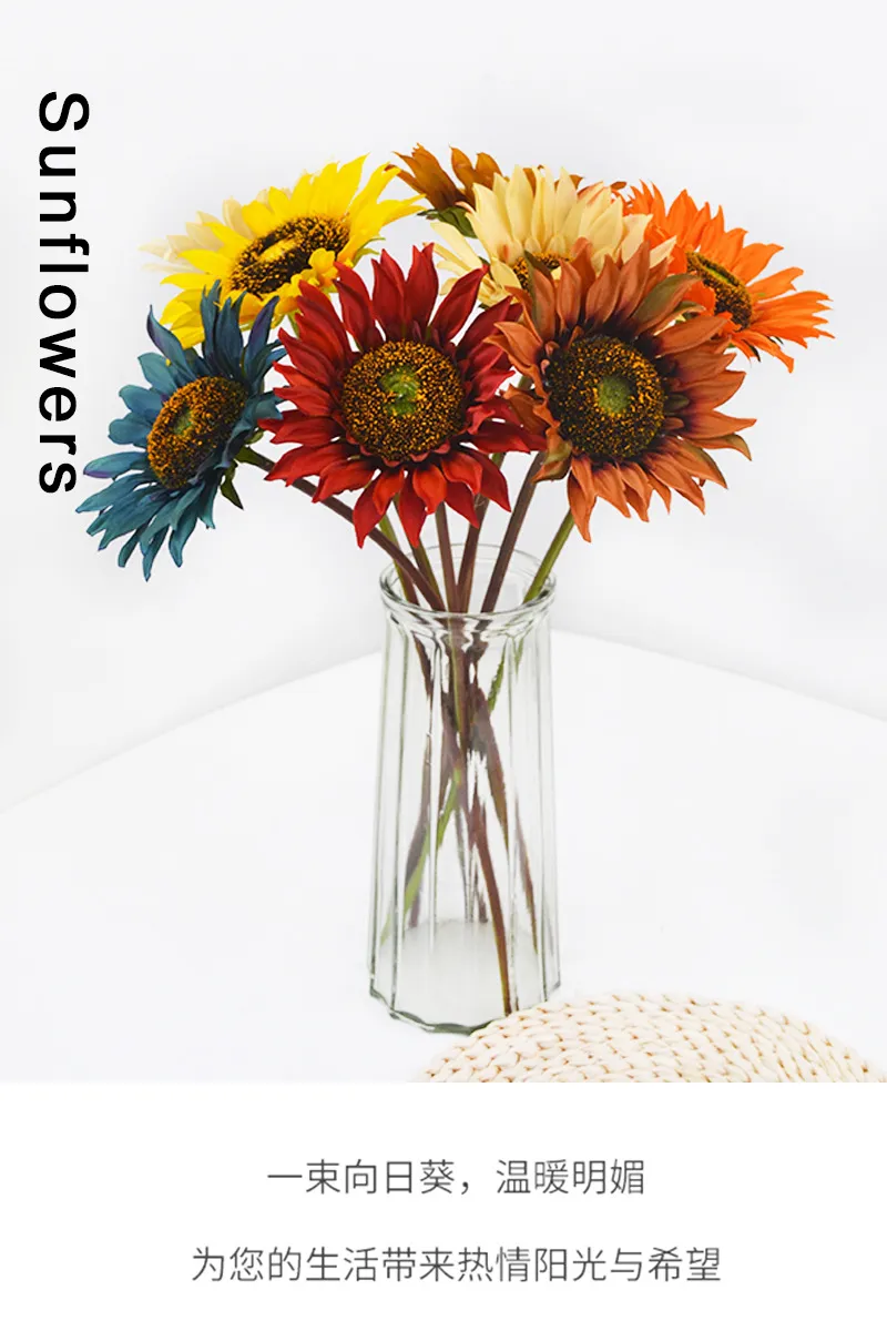 Xh1001 Artificial Sunflower for Shop Decoration