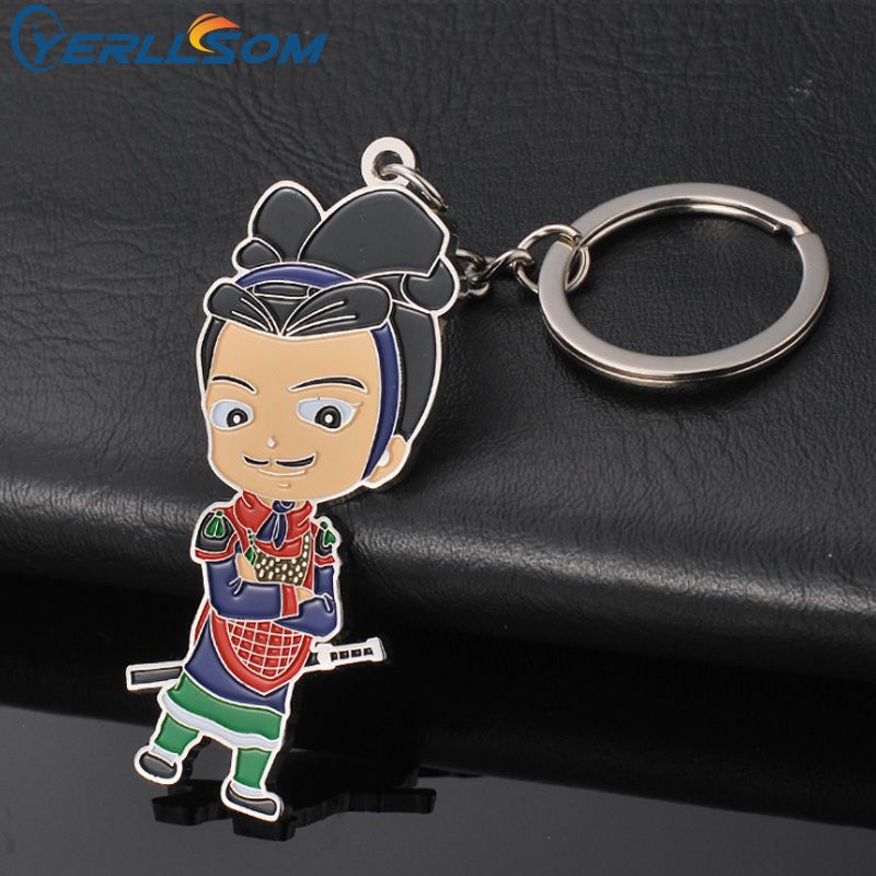 Yerllsom Factory Bespoke Keyring Plate Customized Metal Letter Keychain Y21032902
